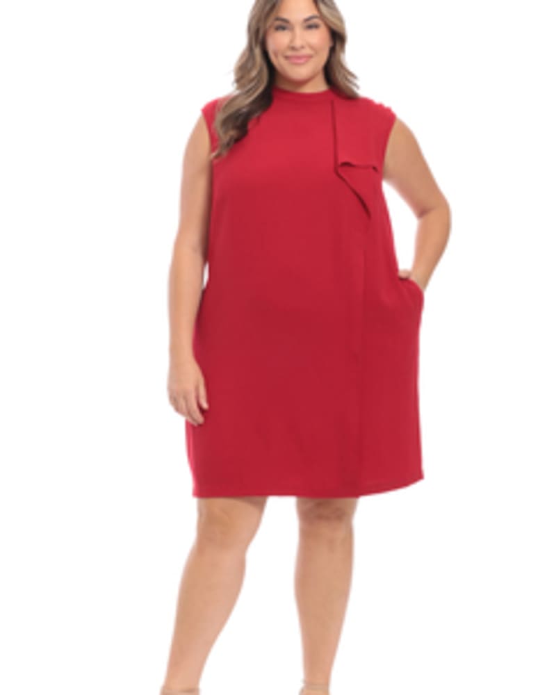 Plus size red shift dress on sale